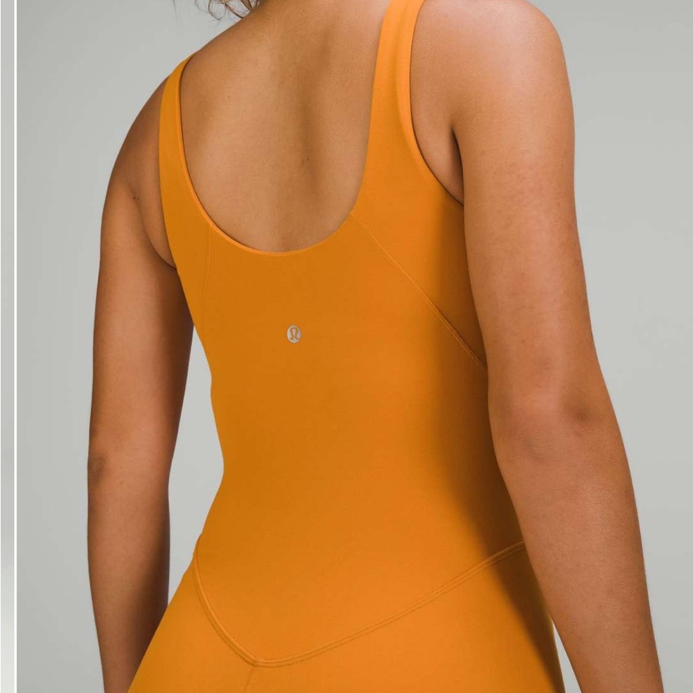 Lululemon Align Onesie Size 4 Autumn Orange 8” Active Romper Bodysuit Bike Short - Picture 4 of 13